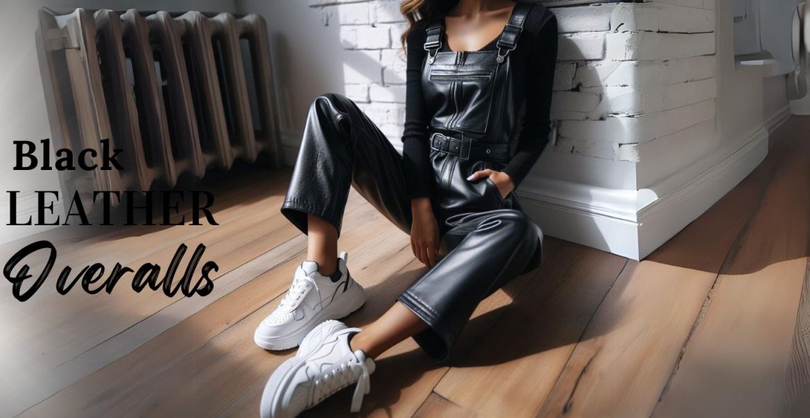 Black Leather Overall Dress