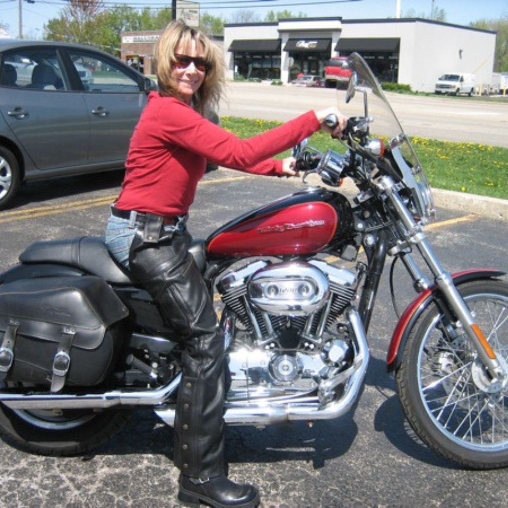 Men's Black Leather Motorcycle Riding Chaps – Adjustable, Sizes S-3XL