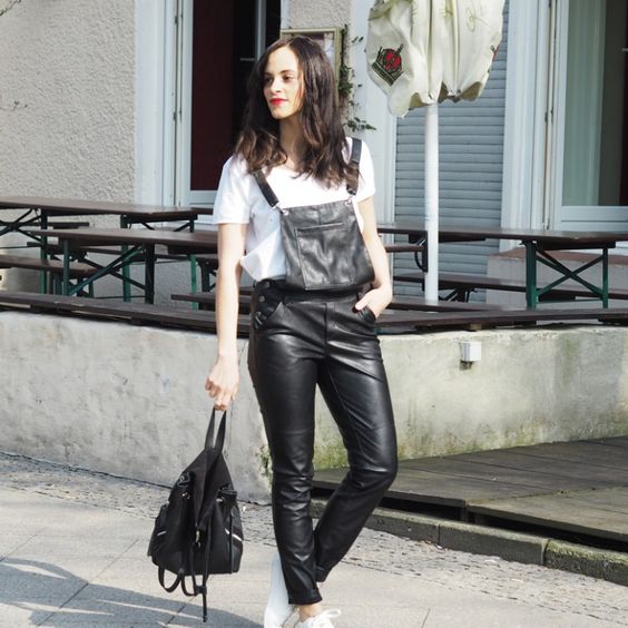 black leather for women