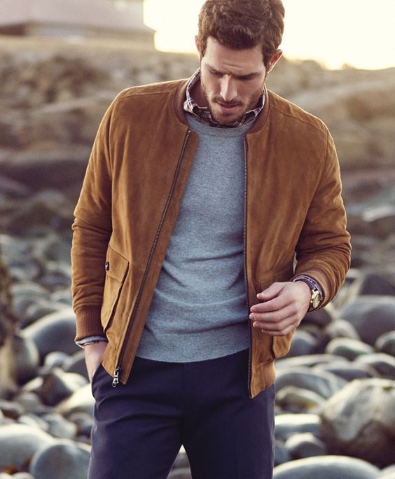 Suede Jacket Men's