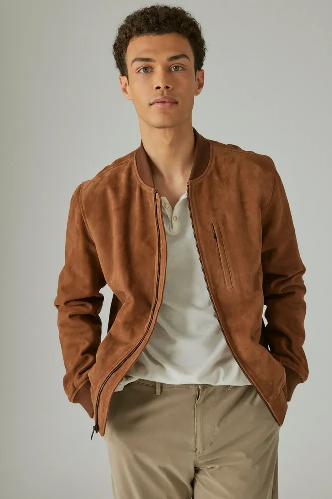 Suede Bomber Jacket