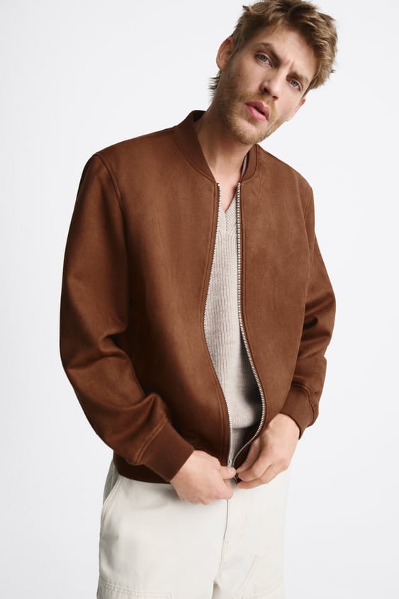 Suede Bomber Jacket