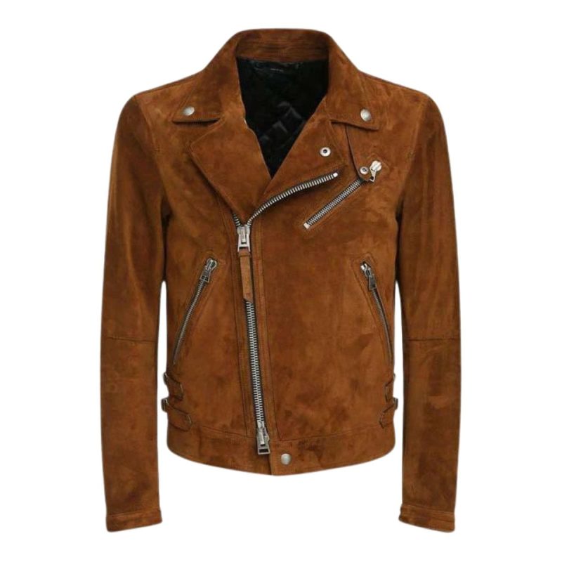 Brown Suede Biker Jacket