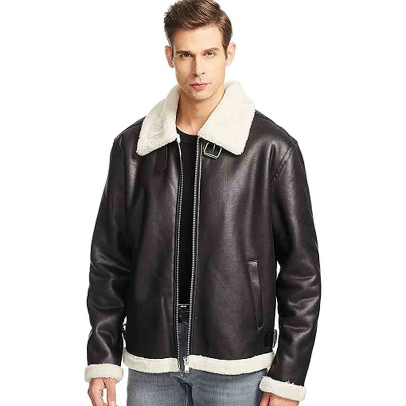 Regal Fur Collar Leather Jacket