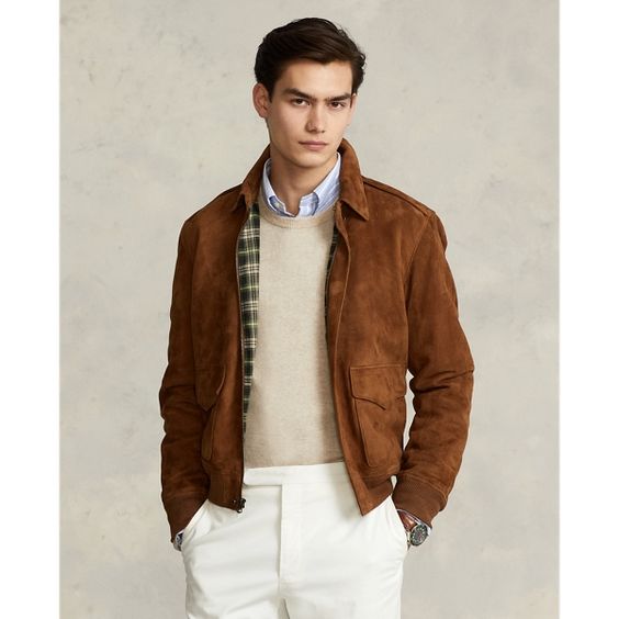 suede bomber jacket men's