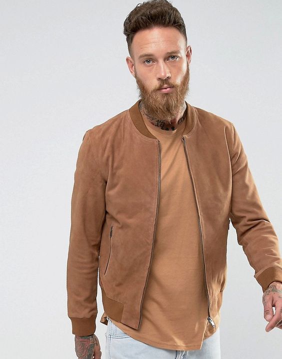 brown suede jacket men's