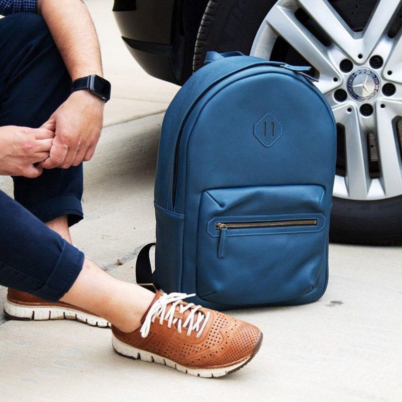 Azure Classic Leather Venture Backpack