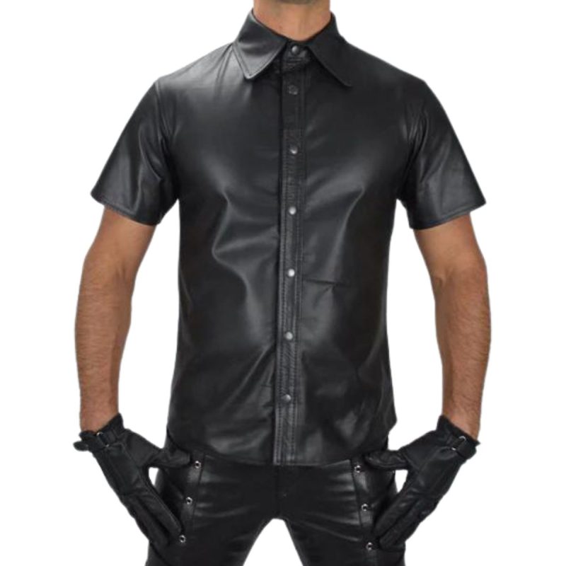 Bold Edge Men’s Leather Shirt
