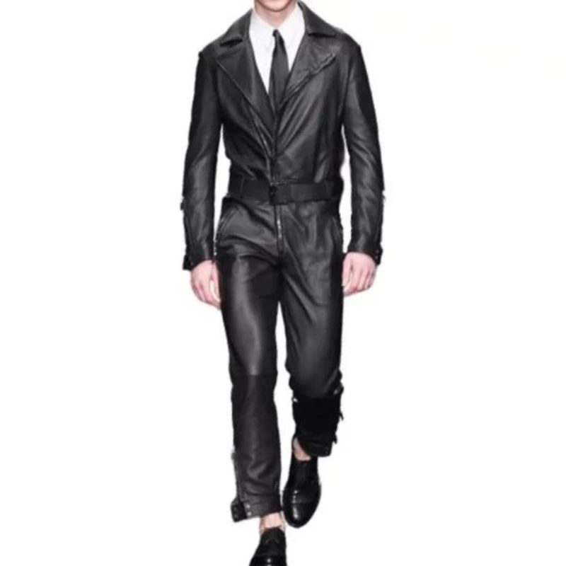 Couture Men’s Leather Overalls