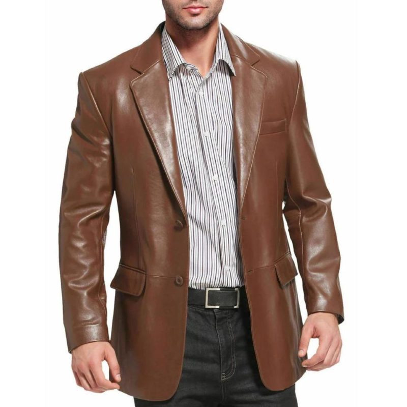 Elton Men Quilted Leather Blazers