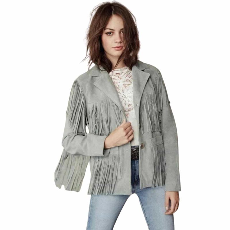 Fringe Gray Western Jacket