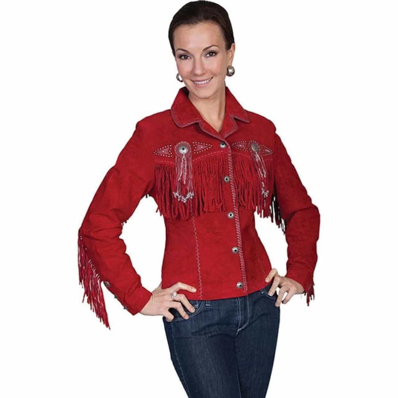 Fringes And Beads Western Women Jacket