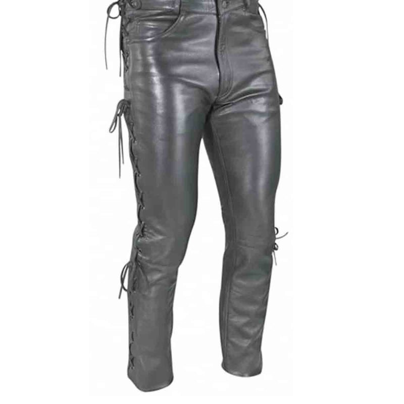 Laced Leather Women’s Pants