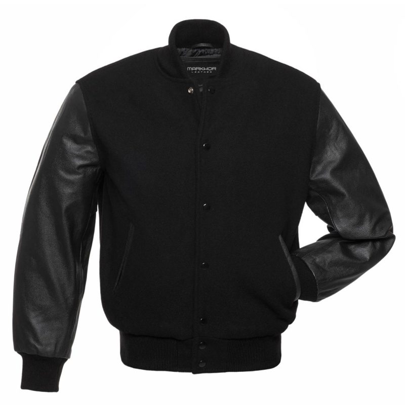 Lishow Black Varsity Jacket