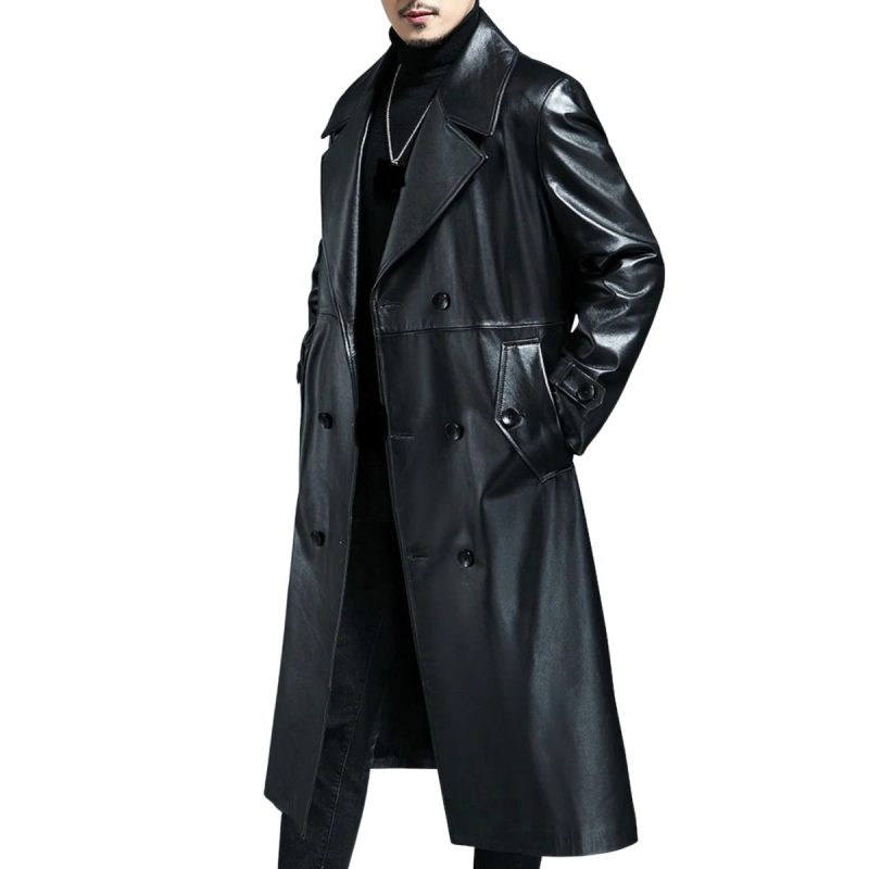 Long Leather Coat For Men’s
