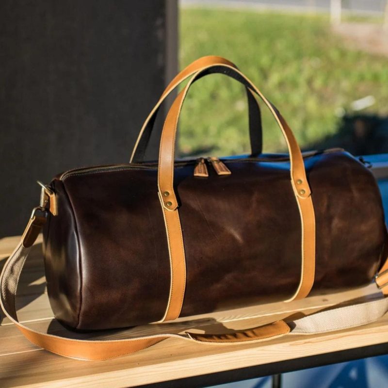 Mahogany Heritage Leather Duffle