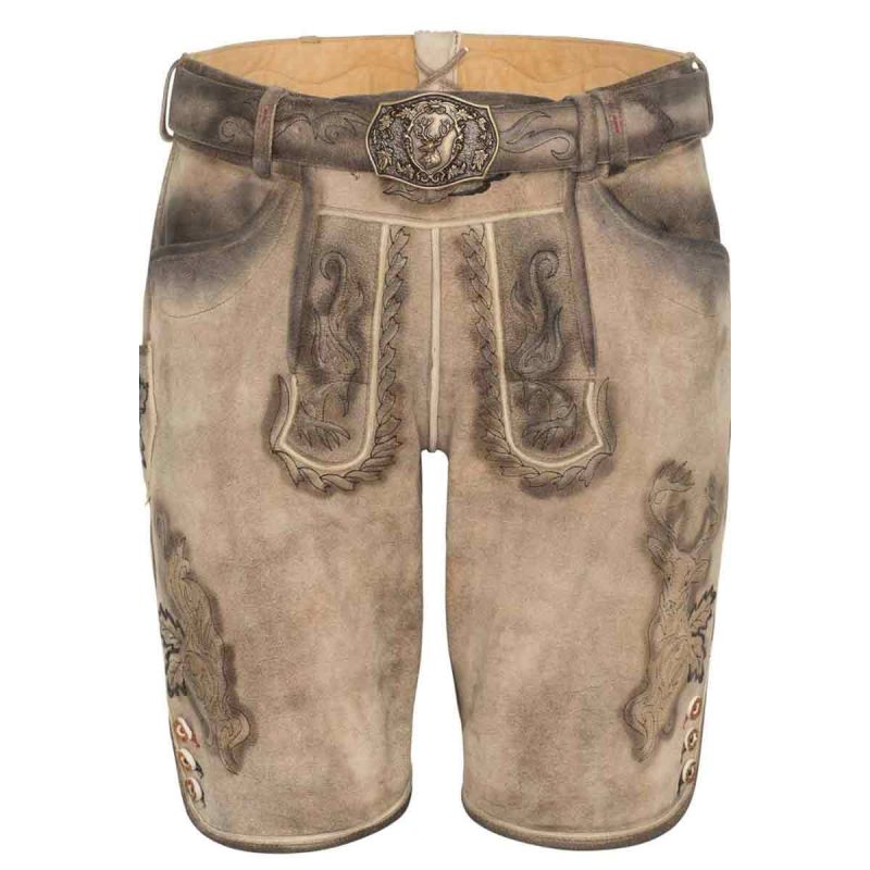 Marco Beige Lederhosen Short