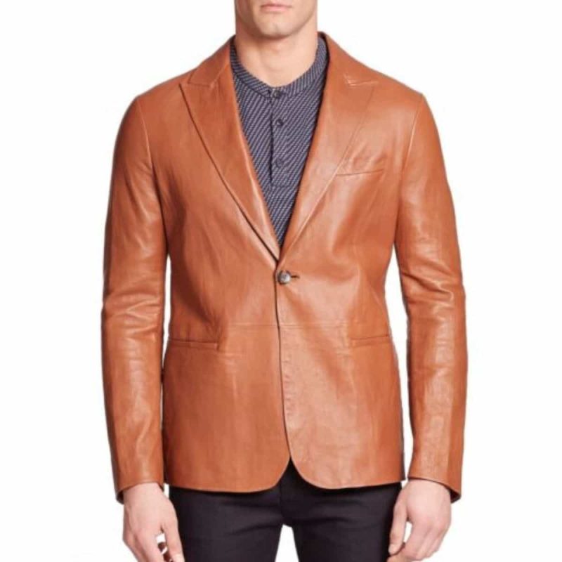 Men’s Lambskin Leather Blazer