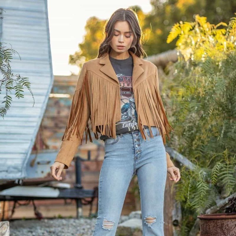 Midwest Women Western Fringe Jacket