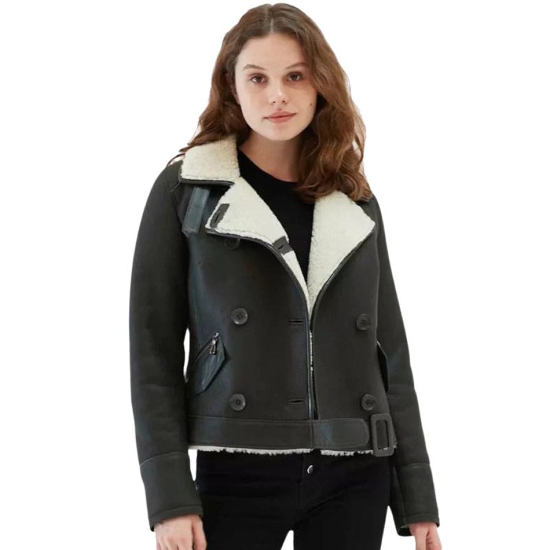 Plush Leather women Jacket