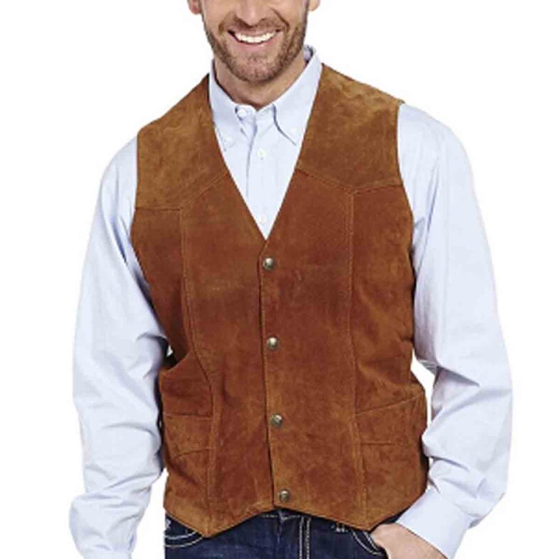 Refined Men’s Suede Western Vest