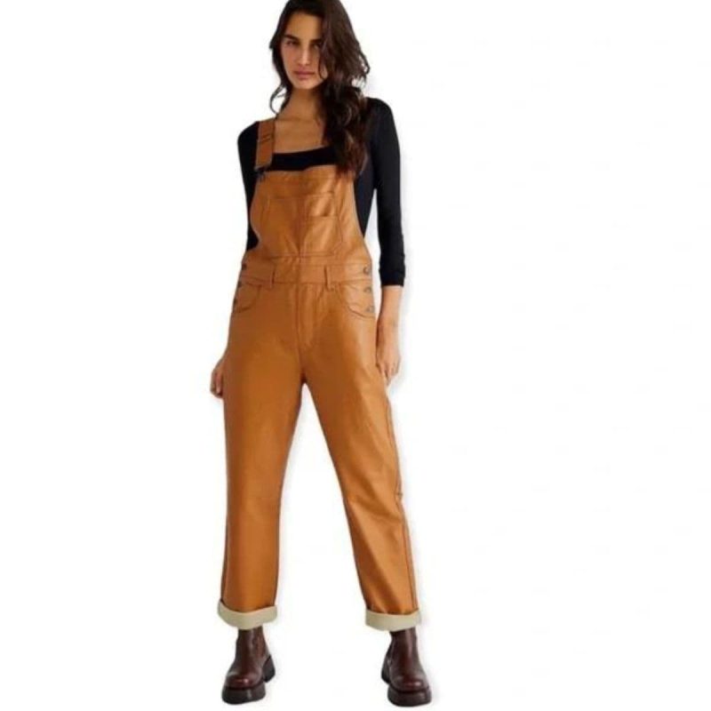 Rustic Leather Overall for Women