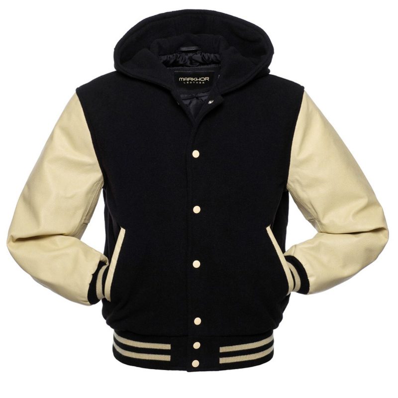 Rustic Olive Leather Varsity Jacket