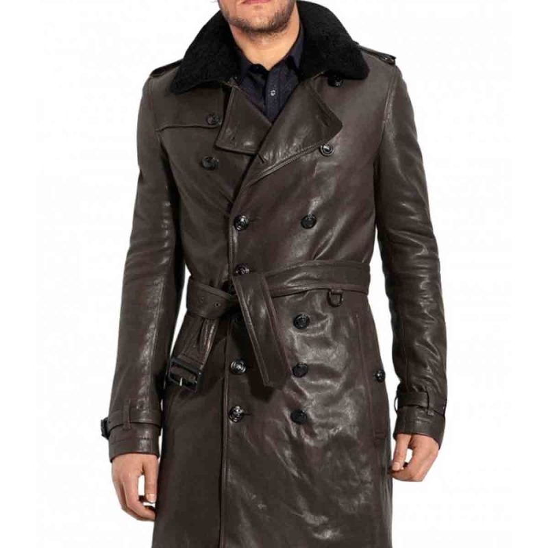 Stunning Manner Leather Coat