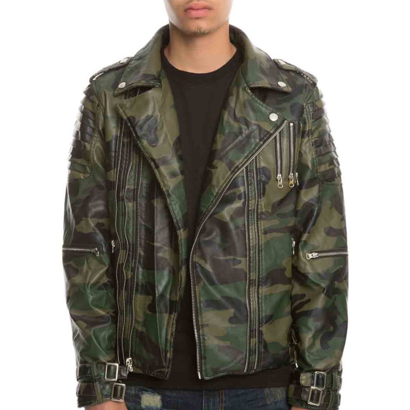 Tactical Camo Biker Jacket