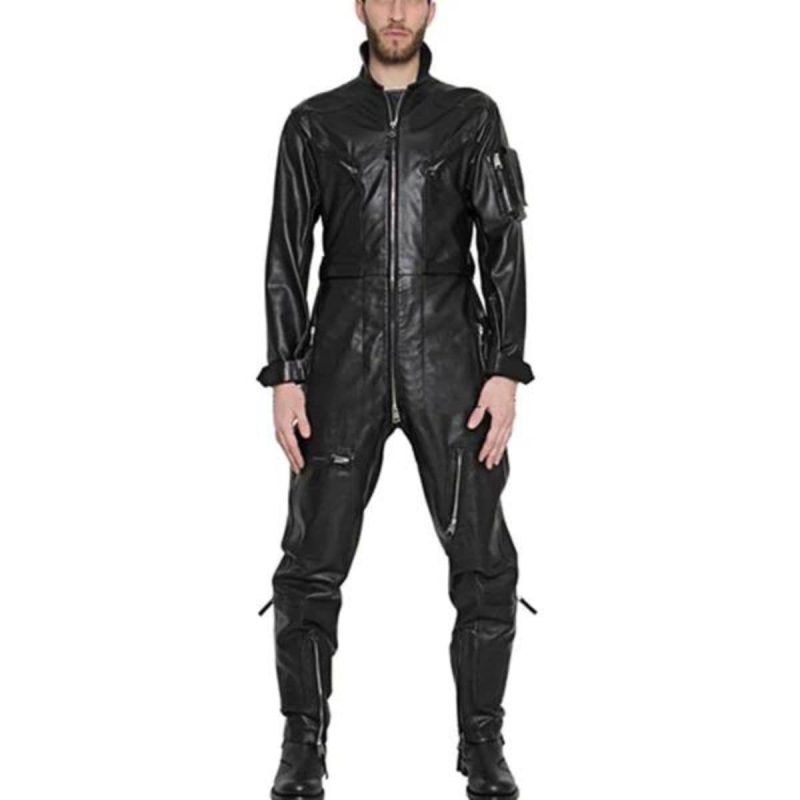 Unique Pair Leather Overalls
