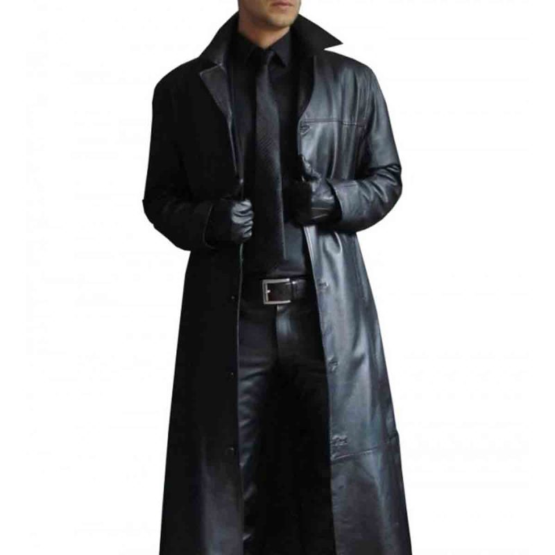 Violent Rainfall Leather Coat