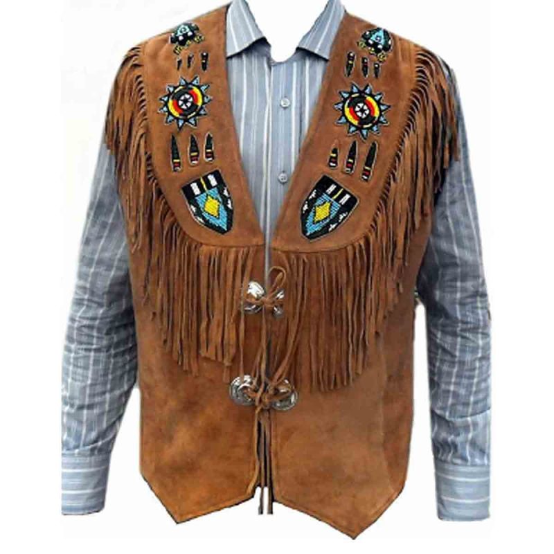 Western Suede Leather Vest