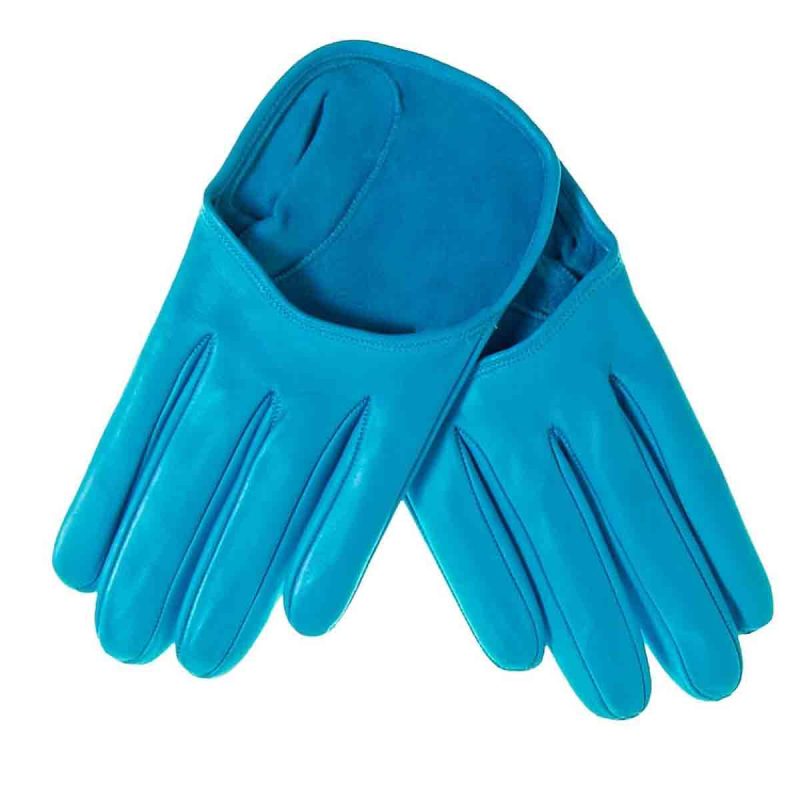 Blue Crush Leather Gloves for Women