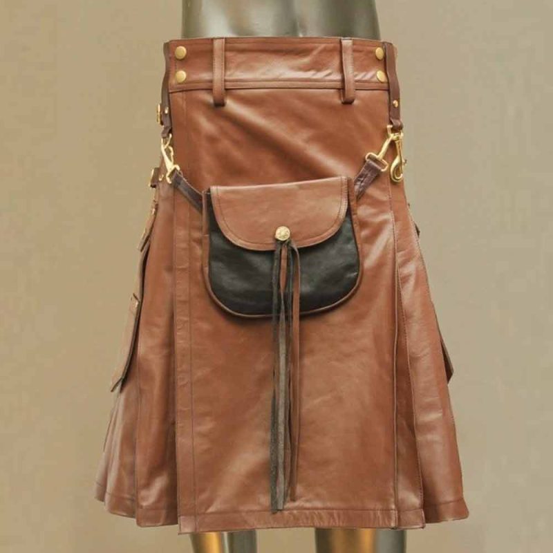Fusion Leather Kilt with Sporran