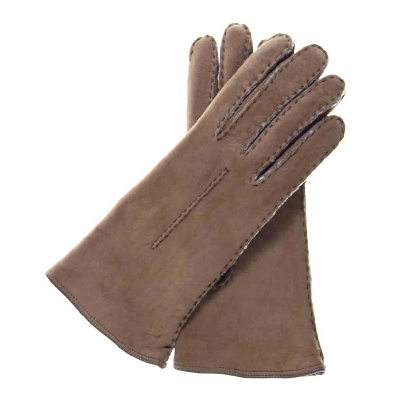 Ladies leather  Lamb Shearling Gloves