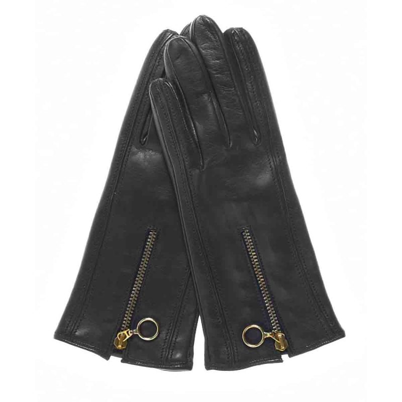 Luxe Zippered Cashmere Lined Gloves