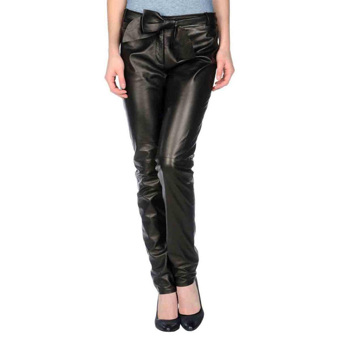 Noir Femme Leather Leggings