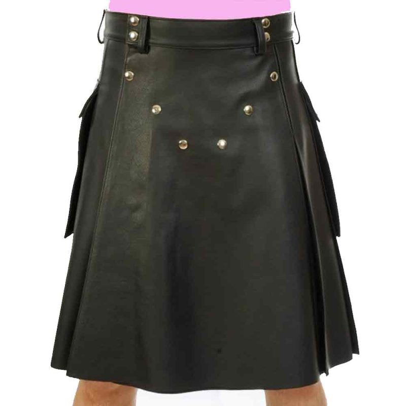 Wild West Wanderer Leather Kilt