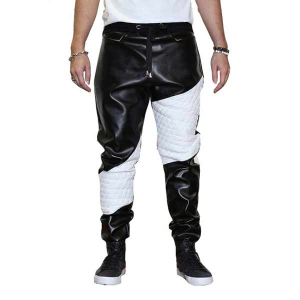Adrenaline Stripe Leather Pants