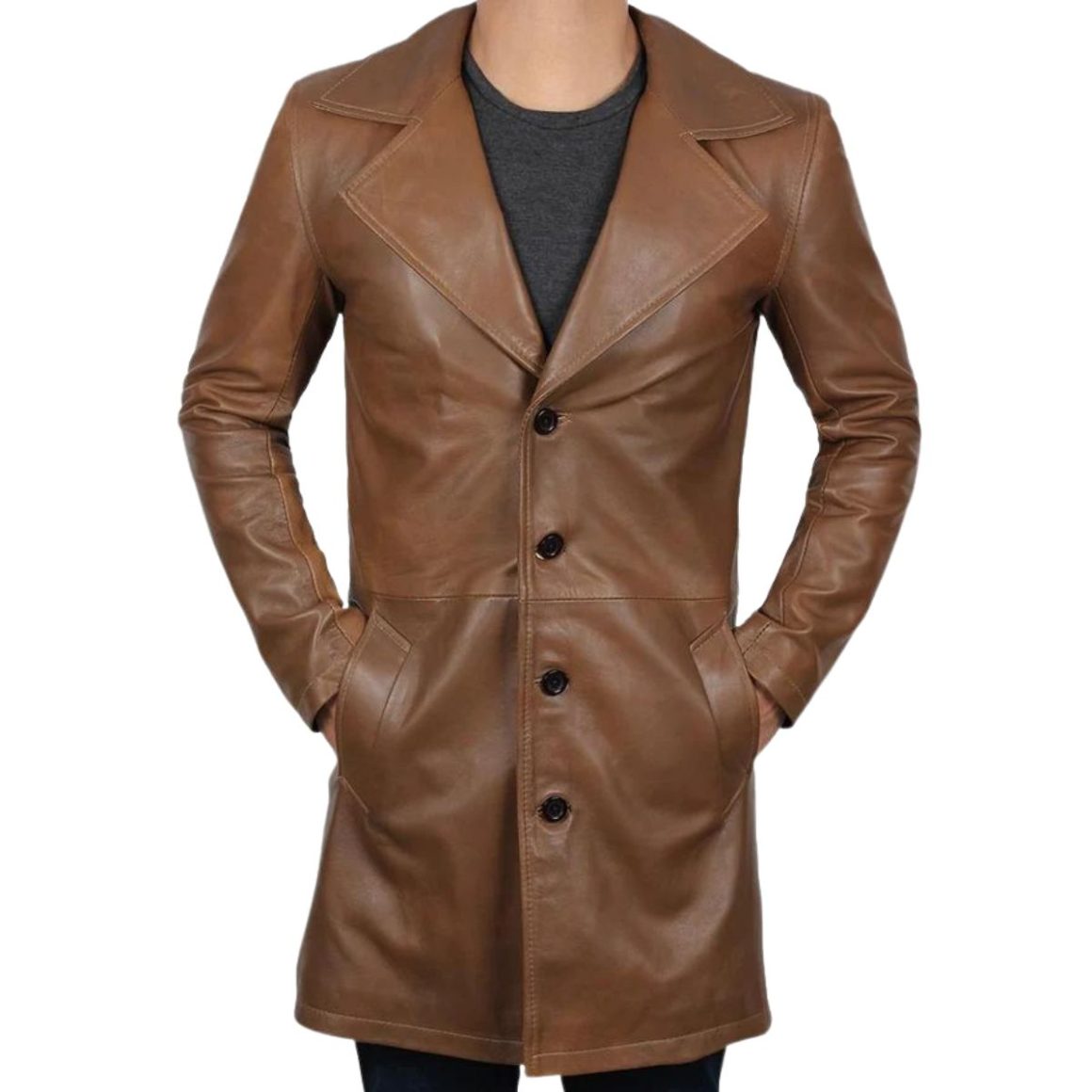Quarter Lambskin Leather Coat