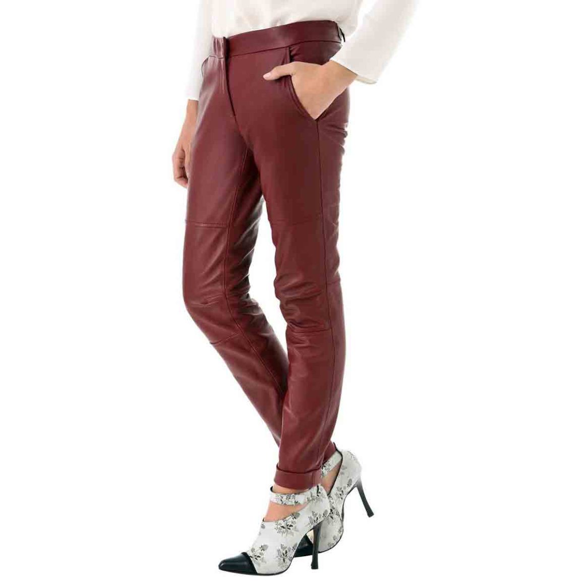 Blossom Brown Leather Pants