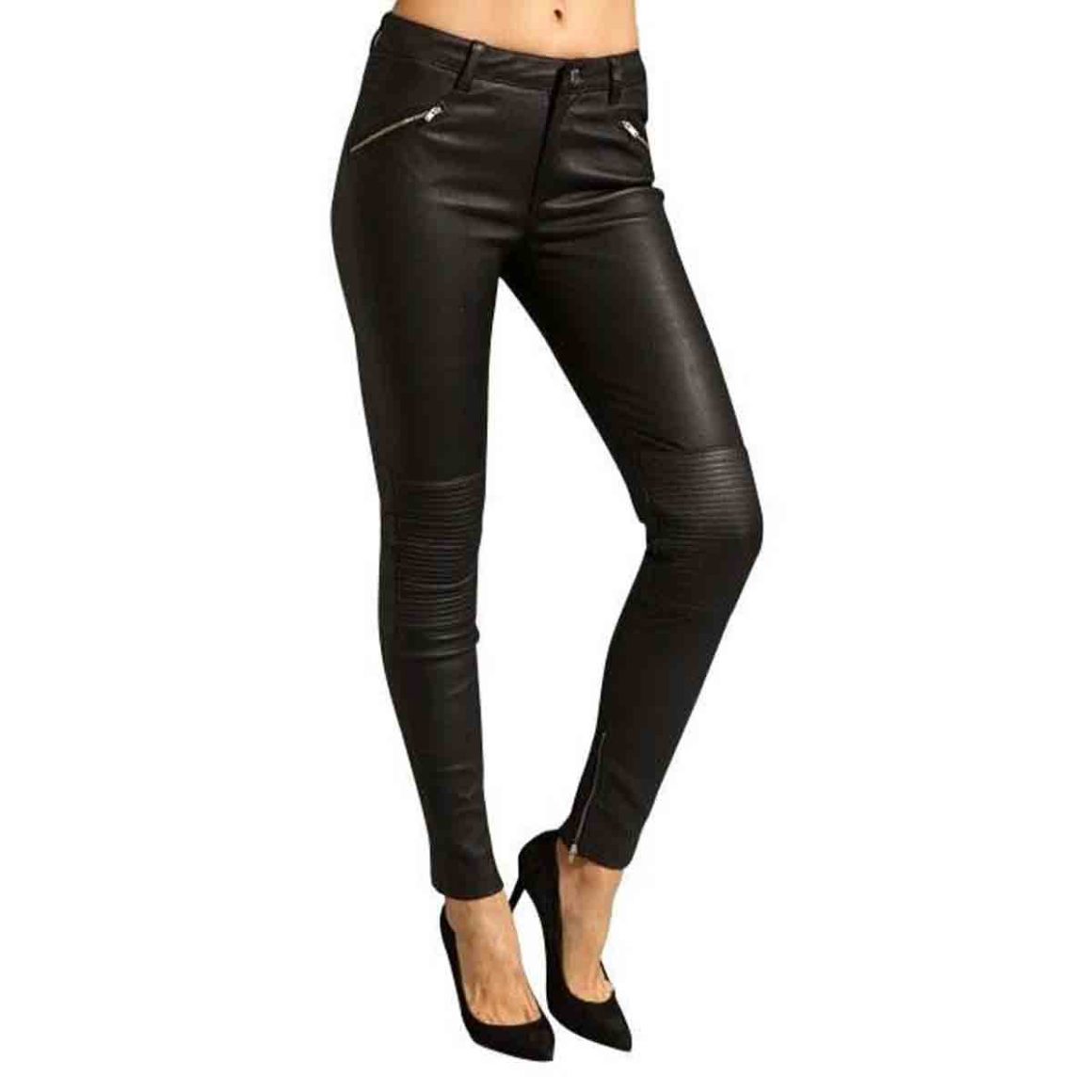 Black Leather Skinny Jeans Jacket