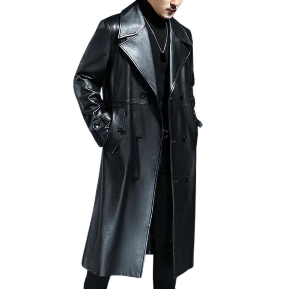 Tall And Slim Men Leather Coat