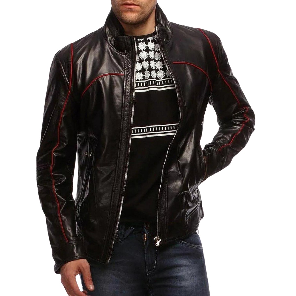 Inferno Rider Leather Jacket For Men