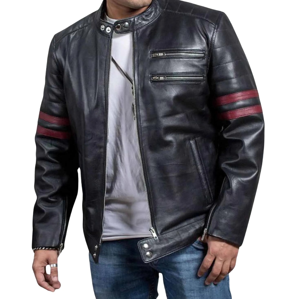 Lightning Motion Motorcycle Leather Jacket