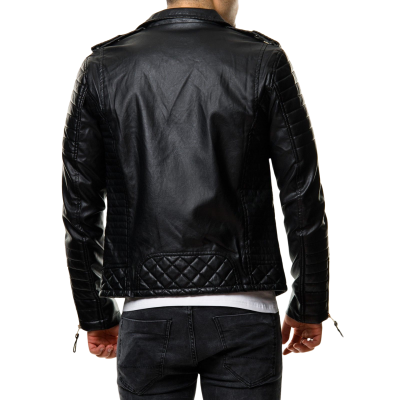 black leather jacket men