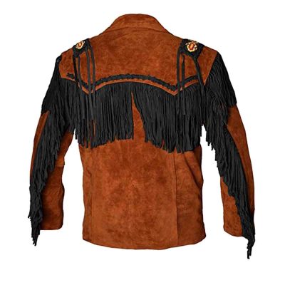 Mens Western Brown Leather Jacket on Sale