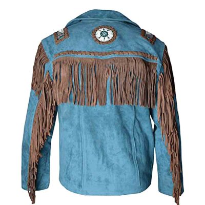 Mens Western Leather Jackets With Fringe