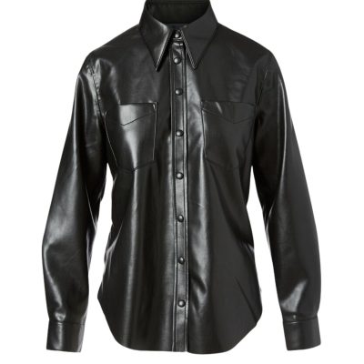 Rider Leather Sleeve Shirt