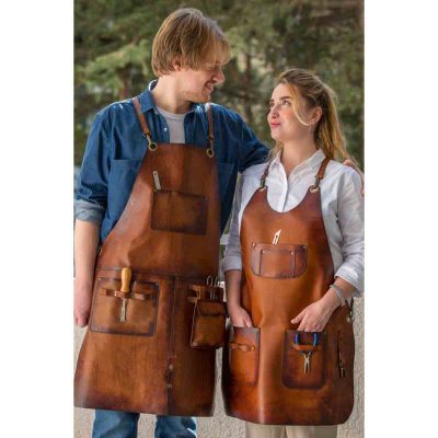 stylish women leather apron